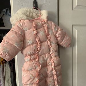 Ruffle Pink Snowsuit for babies